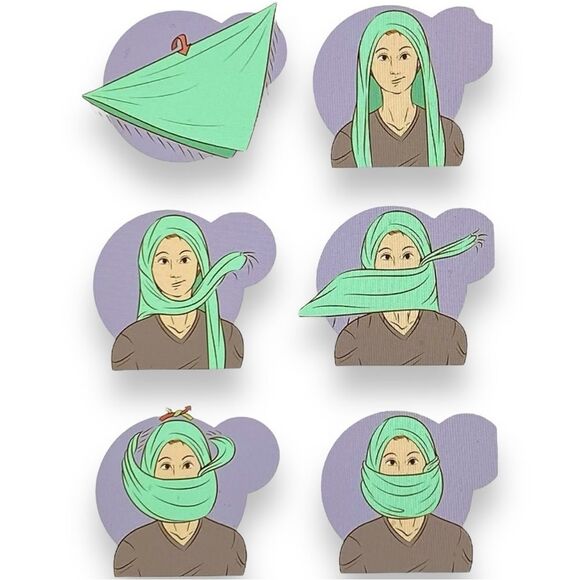 Dark Green and Black Plaid Cotton Fringe Scarf Headscarf Neck Wrap Scarf NEW - Picture 5 of 5